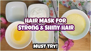 How to make your HAIR STRONG and SHINY  Egg Yogurt Hair Mask [upl. by Koval]