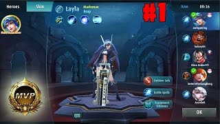 Gameplay Mobile Legend  Bang Bang 1  Play Layla MVP [upl. by Tumer211]