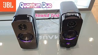 JBL Quantum Duo  PC Gaming Speakers Bass Sound Test [upl. by Lionello752]