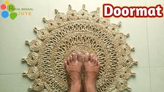 DIY Jute Door Mat Handmade Make at home its easy Jute DIYRug [upl. by Abas]