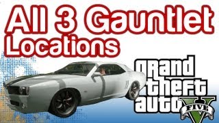 Grand Theft Auto 5 GTAV  All 3 Gauntlet Locations  Pillbox Hill Rockford Hills and Mission Row [upl. by Derinna620]