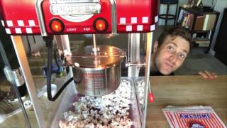 Making Garretts Popcorn with the Little Bambino Popcorn Machine [upl. by Enajharas]