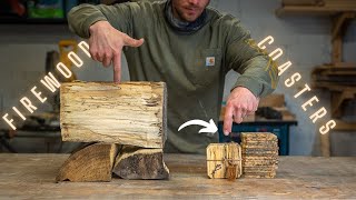 Spalted Maple Coasters from firewood No Music No Talking [upl. by Rann]