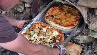 Homemade WoodFired Pizza Oven Cost Nothing At All To Build And Feeds Small Multitude [upl. by Libbey]