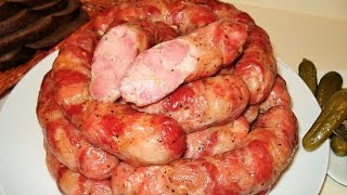 ДОМАШНЯЯ КОЛБАСА Деревенская из свинины Лучший рецепт Homemade Sausage [upl. by Dolhenty]