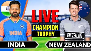 India vs New Zealand Match 12  Live Cricket Match Today  IND vs NZ  Champions Trophy Last 40 Ov [upl. by Templer875]