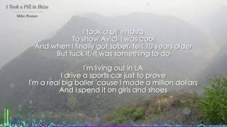 I Took a Pill in Ibiza  Mike Posner Lyrics [upl. by Liberati895]