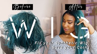 Updated How to detangle and Fix your Matted synthetic wig EASY [upl. by Einad]