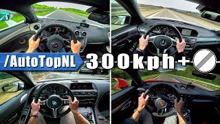 AUTOBAHN POV 300 kmh ACCELERATION amp TOP SPEED Compilation by AutoTopNL [upl. by Ellehsar958]