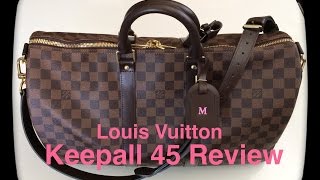 Louis Vuitton Keepall 45 Bandoulière Review [upl. by Holton]