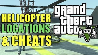 GTA 5 Secrets  All Helicopter Locations  Buzzard Cheat Code Spawn Attack Helicopter [upl. by Adnovaj]