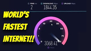 Worlds fastest internet Speed Test record ookla Gigabyte internet [upl. by Kirrad]