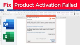 Activate Failed in Microsoft Office Word Excel Powerpoint [upl. by Martineau355]