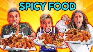 EATING Only SPICY FOOD For 24 Hours Worlds Spiciest Food Challenge  The Royalty Family [upl. by Feenah]