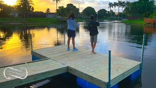 DIY HOW TO BUILD A FLOATING DOCK BOAT IN 2 HOURS [upl. by Nueovas]