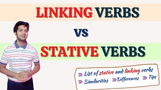 LINKING verbs vs STATIVE verbs in English  Differences and Similarities  List examples and tips [upl. by Repotsirhc817]