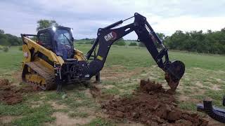 Cat® BH130 Backhoe Smart Attachment at Work [upl. by Nosna]