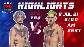 Sean Omalley vs Kris Moutinho  UFC 264  quotMoving forward like a Green Hair Zombiequot [upl. by Burck]