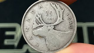 1943 Canada 25 Cents Coin • Values Information Mintage History and More [upl. by Eden]