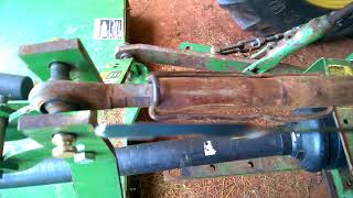 John Deere 2155  How to check hydraulic fluid [upl. by Lemmy]