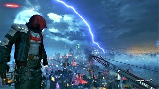 Batman Arkham Knight  Combat Gameplay Red Hood Robin Nightwing amp Batgirl [upl. by Ahcurb]