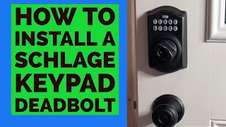 Install SLAGE Keypad Deadbolt Keyless Entry Door Lock [upl. by Adnohsel]