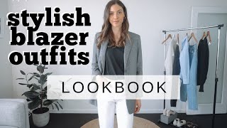 Effortless Blazer OUTFIT IDEAS 2020  5 Blazer Outfits [upl. by Kinnon]