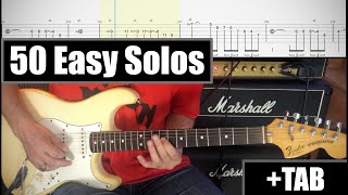 50 Easy Guitar Solos  TAB [upl. by Romeo952]