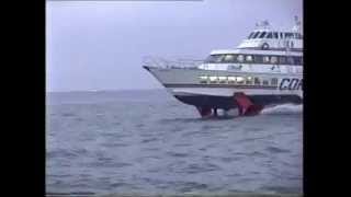 condor ferries fast high speed hydrofoil car ferry channel isles 199309GBcondor [upl. by Nnairb]