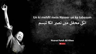 Unki mehfil main naseer  Nusrat Fateh Ali Khan [upl. by Asyen]