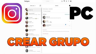 Como Crear un Grupo en Instagram PC 2025 [upl. by Graybill]