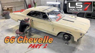 66 Chevelle LS7  Part 2  Bodywork amp Paint [upl. by Akiam162]