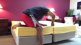 How to Cut a Memory Foam or Tempurpedic Bed in Half [upl. by Uela]