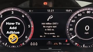 How to add Adblue to Volkswagen Tiguan Rline [upl. by Nomed709]