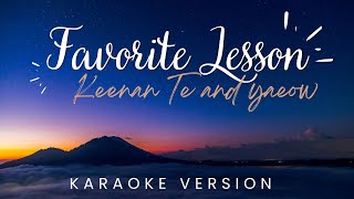 Keenan Te  Favorite Lesson  KARAOKE VERSION [upl. by Clarke954]