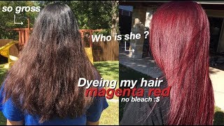 from dark brown hair to red hair   NO BLEACH [upl. by Clauddetta]