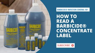 How to Read a BARBICIDE® Label [upl. by Litnahs]