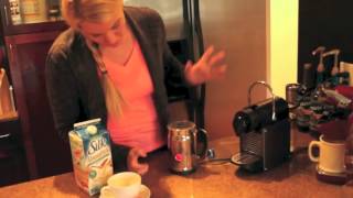 Nespresso Aeroccino Plus Frother Review Frothing Almond Milk [upl. by Forrest583]