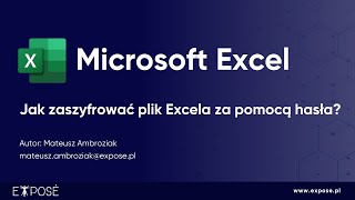 Excel Jak zaszyfrować plik Excela za pomocą hasła [upl. by Zaccaria]