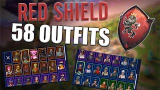 Red Shield Back Bling on 58 Outfits  Red Knight  Fortnite [upl. by Essilec893]