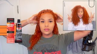 How To Dye Curly Hair Orange  Copper NO BLEACH  EXTREMELY DETAILED [upl. by Atiral207]