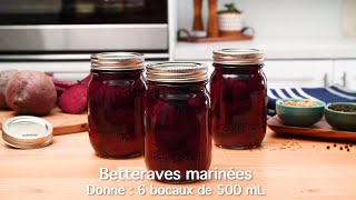 Betteraves marinées Recipe Fre [upl. by Dhruv726]