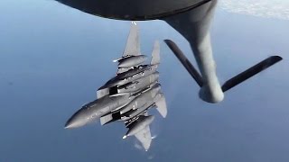 KC135 Stratotanker in Action  Aircraft Air Refueling [upl. by Eamaj]